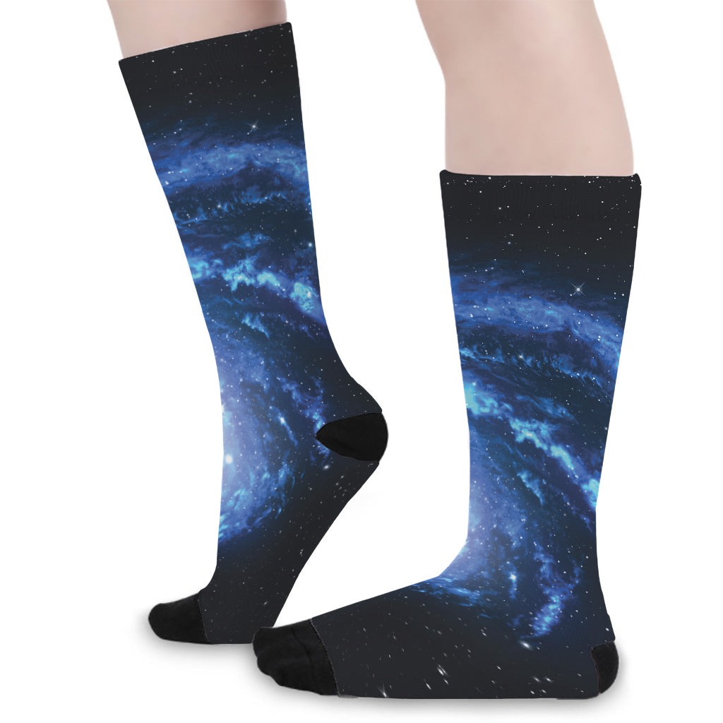 Deep Space Milky Way Print Long Socks