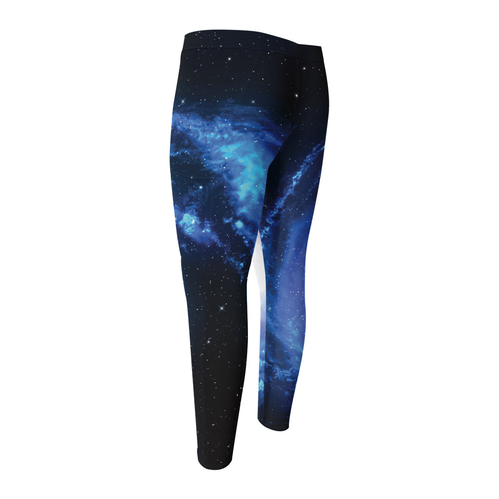 Deep Space Milky Way Print Men's Compression Pants