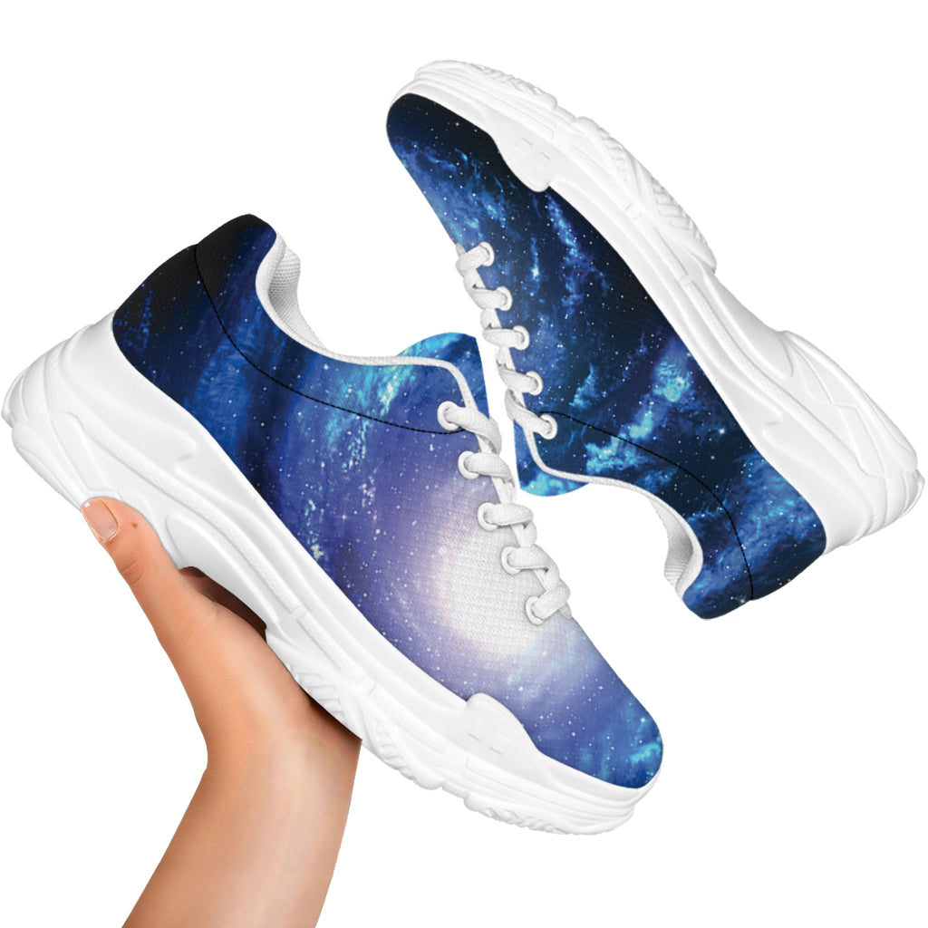 Deep Space Milky Way Print White Chunky Shoes
