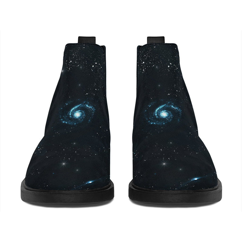 Deep Space Print Flat Ankle Boots