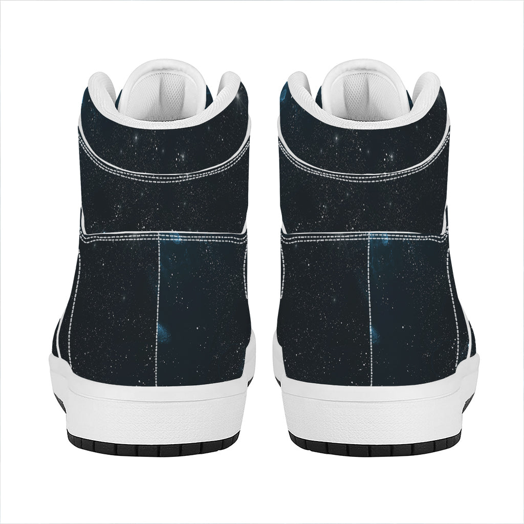 Deep Space Print High Top Leather Sneakers