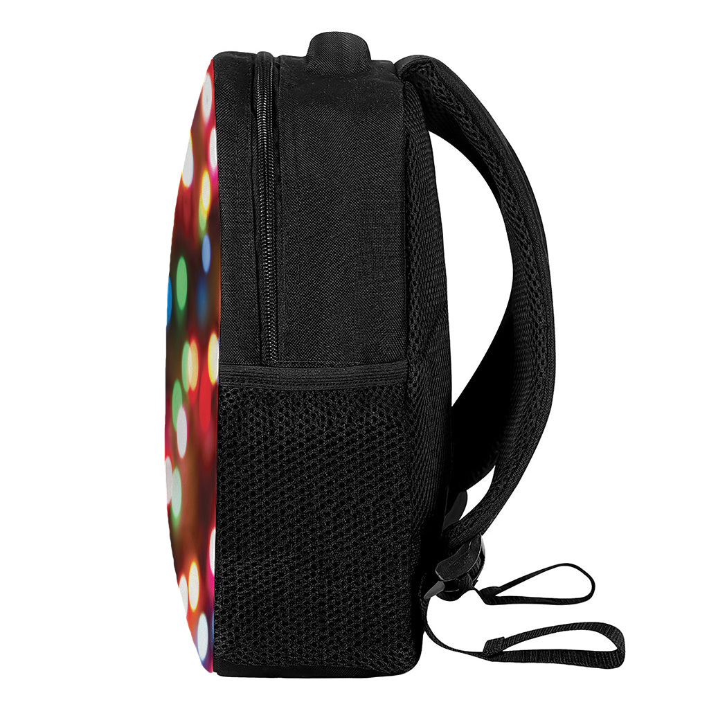 Defocused Christmas Lights Print Casual Backpack