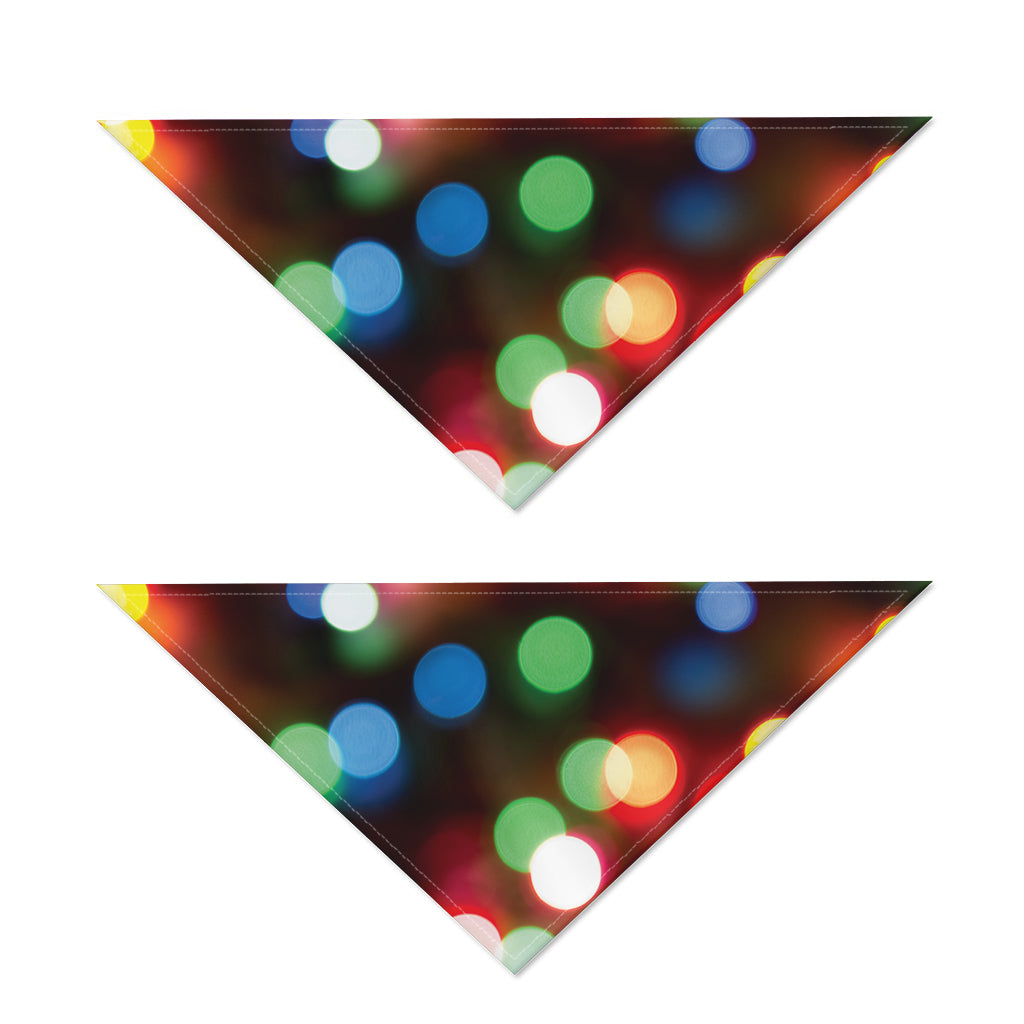 Defocused Christmas Lights Print Dog Bandana