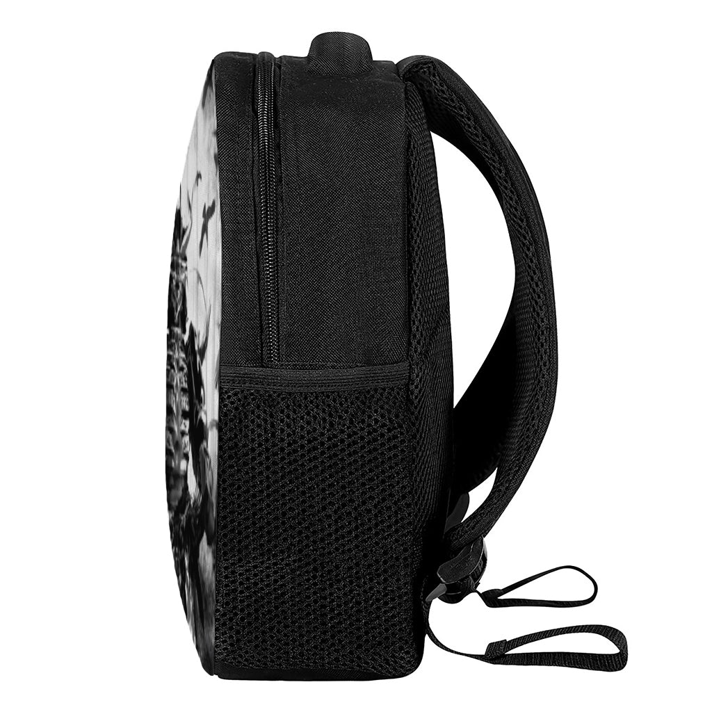 Demon Samurai Print Casual Backpack