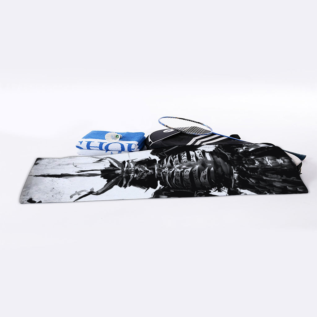 Demon Samurai Print Sports Towel