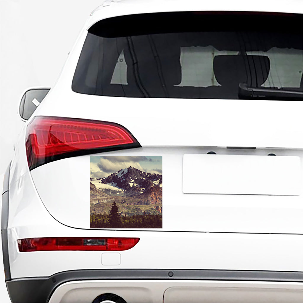 Denali Mountain Print Car Sticker