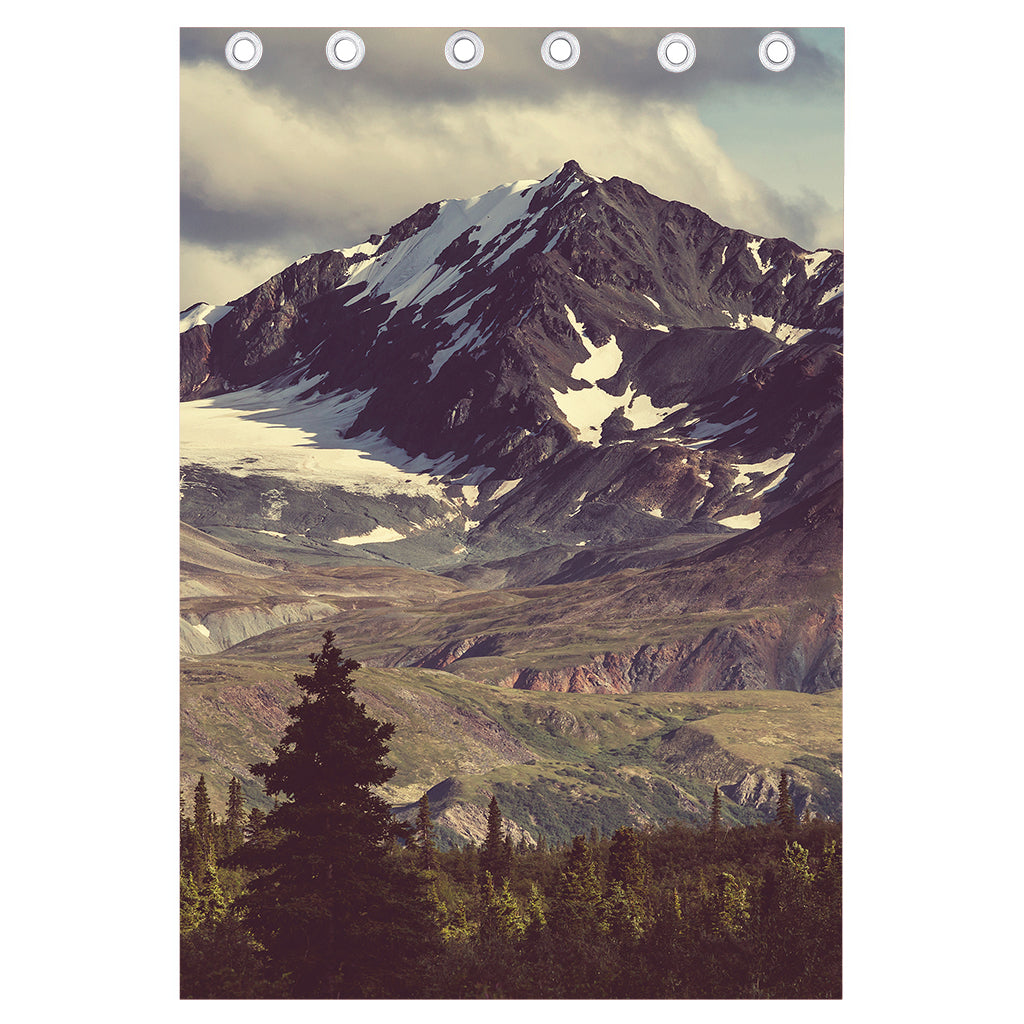 Denali Mountain Print Curtain
