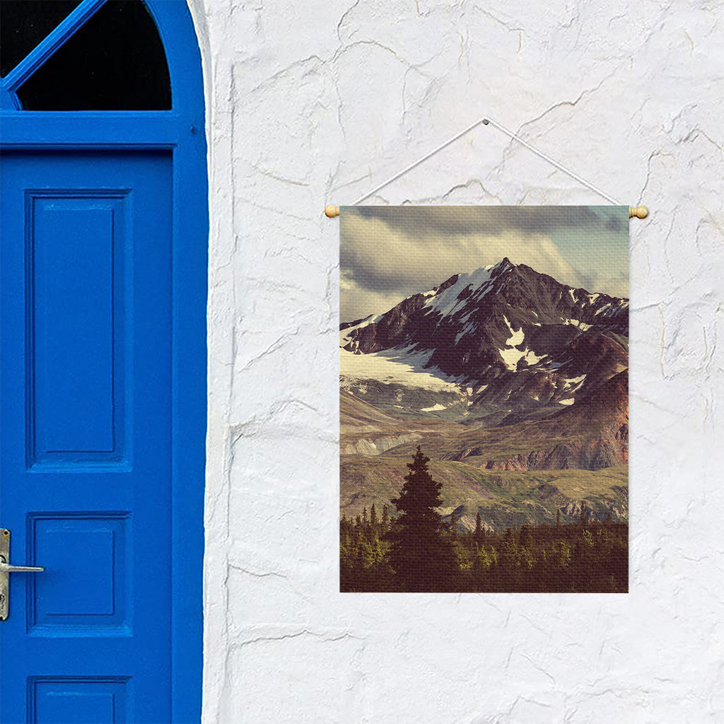 Denali Mountain Print Garden Flag