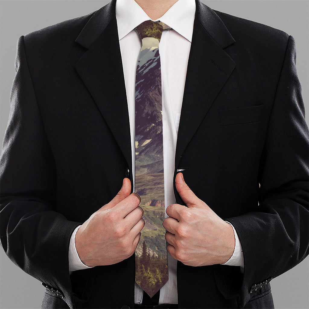 Denali Mountain Print Necktie