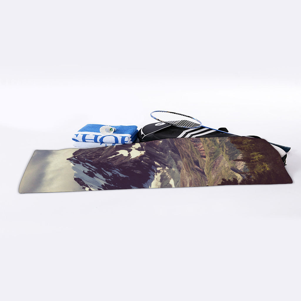 Denali Mountain Print Sports Towel