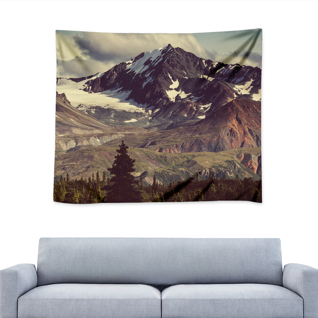 Denali Mountain Print Tapestry