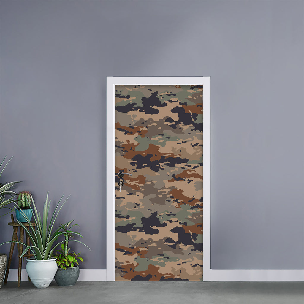 Desert Camouflage Print Door Sticker