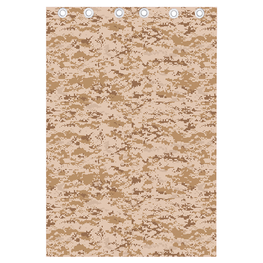 Desert Digital Camo Pattern Print Curtain