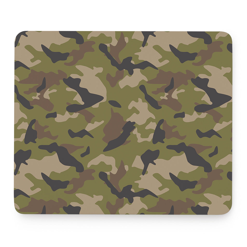 Desert Green Camouflage Print Mouse Pad