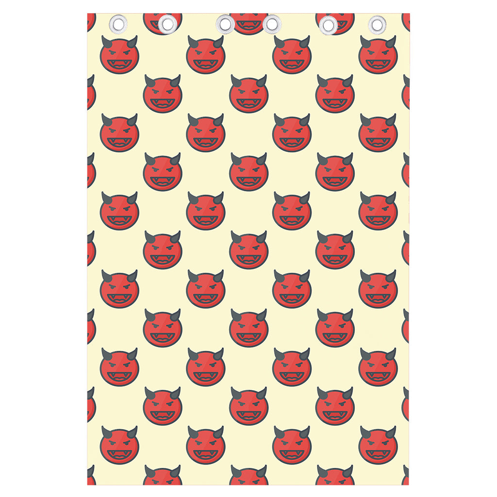 Devil Emoji Pattern Print Curtain