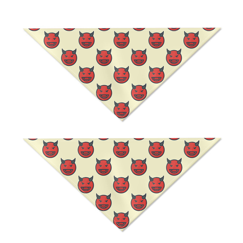 Devil Emoji Pattern Print Dog Bandana