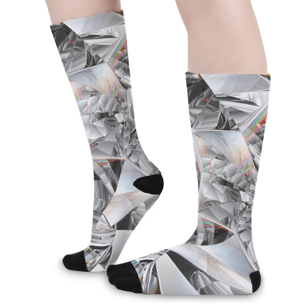 Diamond Artwork Print Long Socks