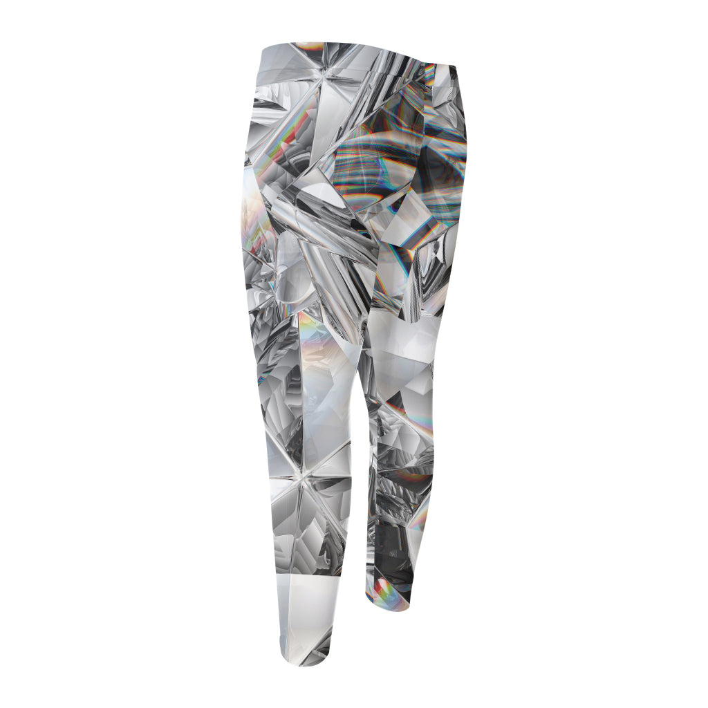 Diamond Artwork Print Men's Compression Pants