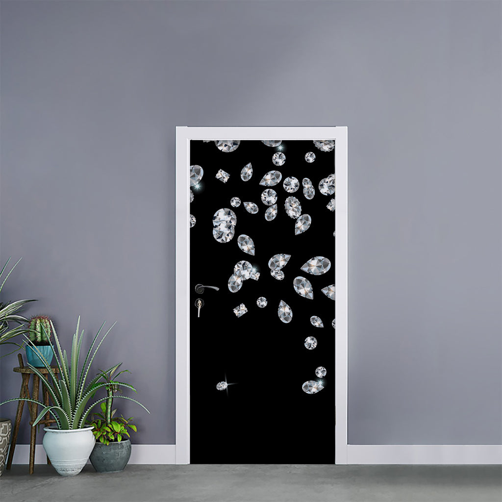 Diamond Gems Print Door Sticker