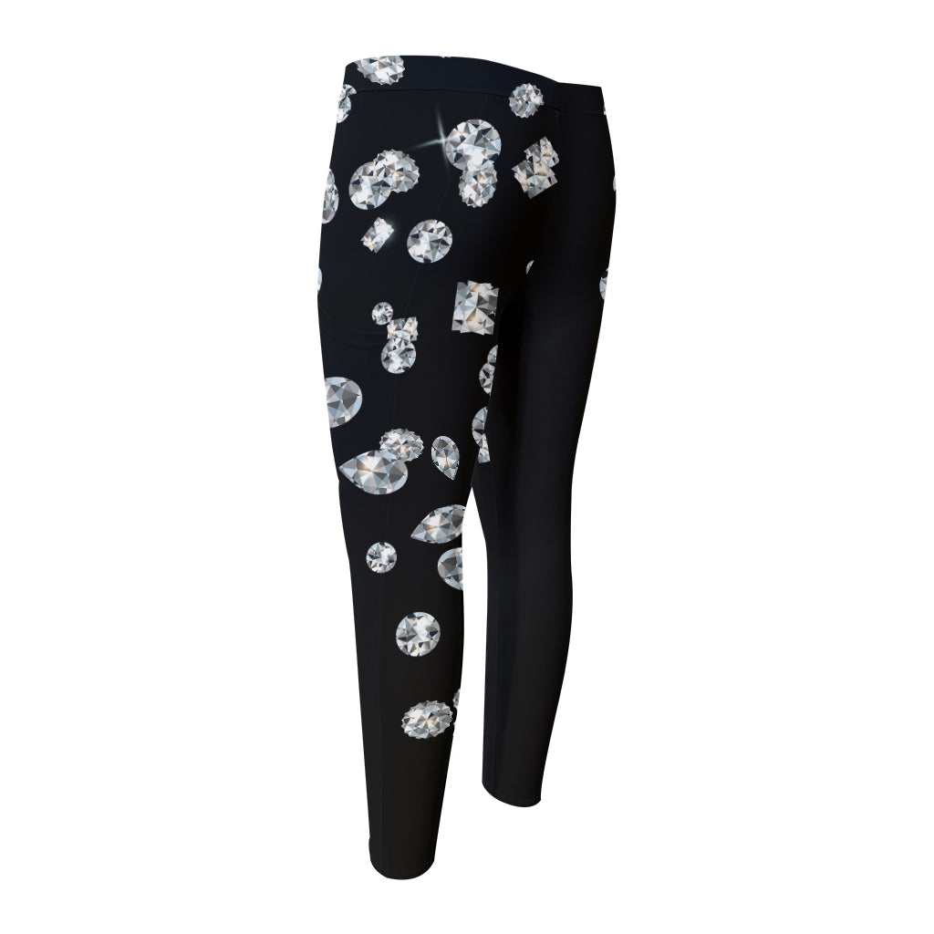 Diamond Gems Print Men's Compression Pants