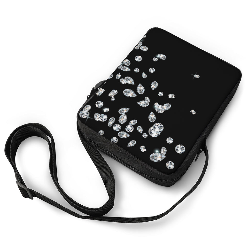 Diamond Gems Print Rectangular Crossbody Bag