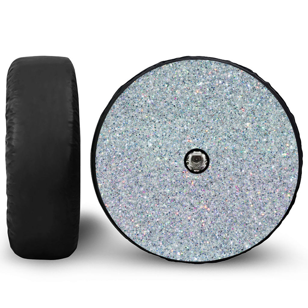 Diamond (NOT Real) Glitter Print Tire Cover With Camera Hole