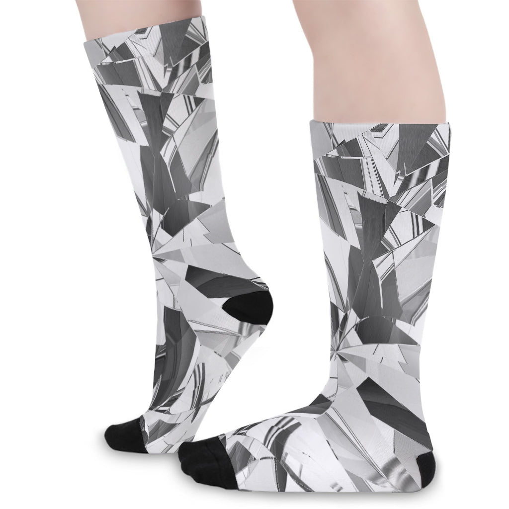 Diamond Print Long Socks