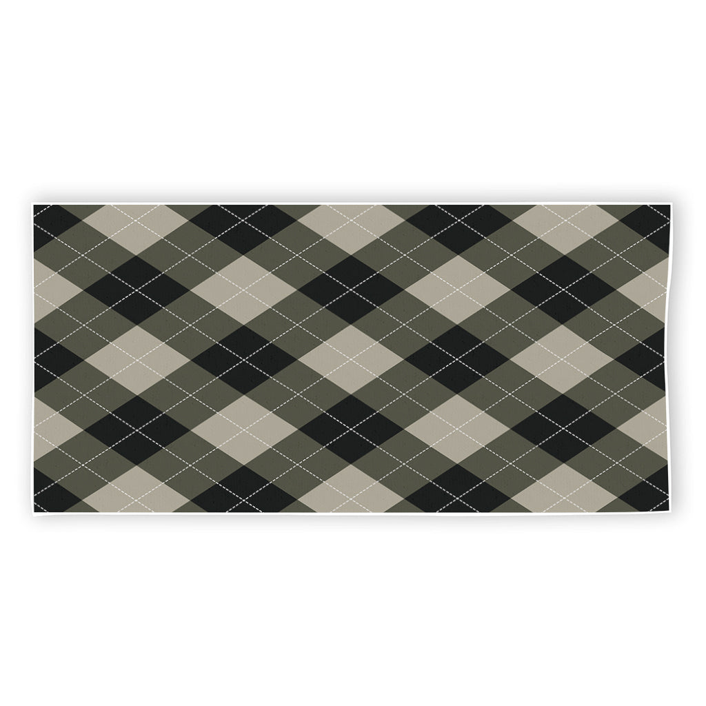 Diamond Shapes Argyle Pattern Print Beach Towel