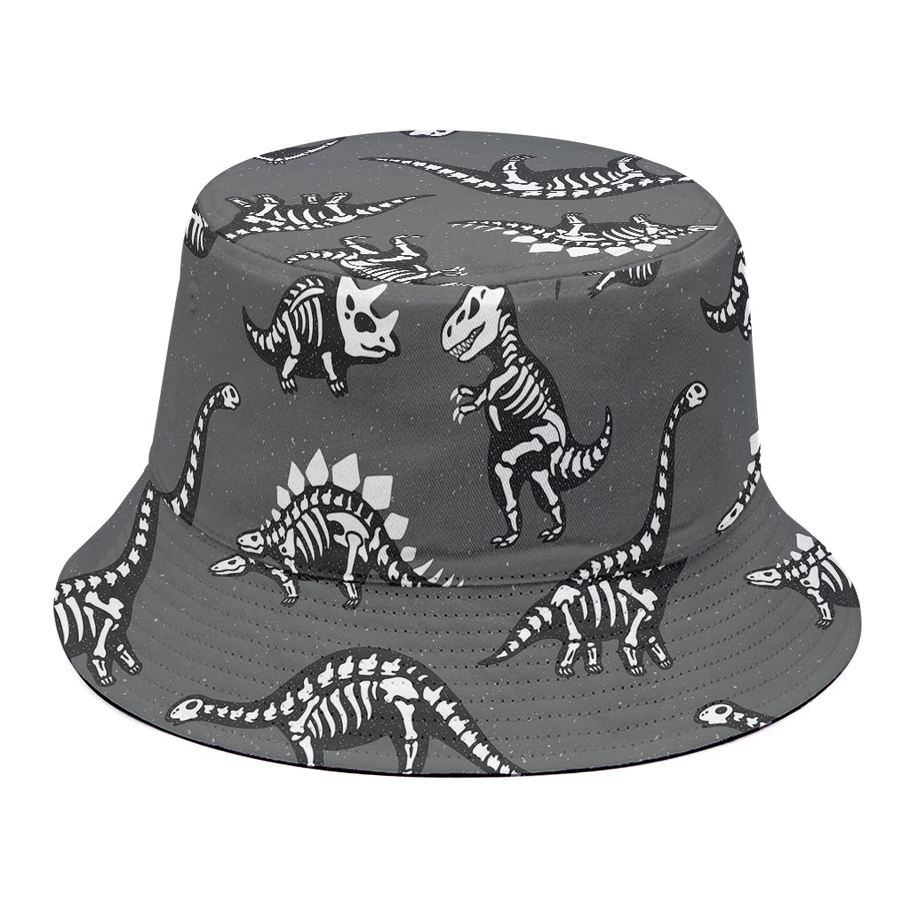 Dinosaur Fossil Pattern Print Bucket Hat