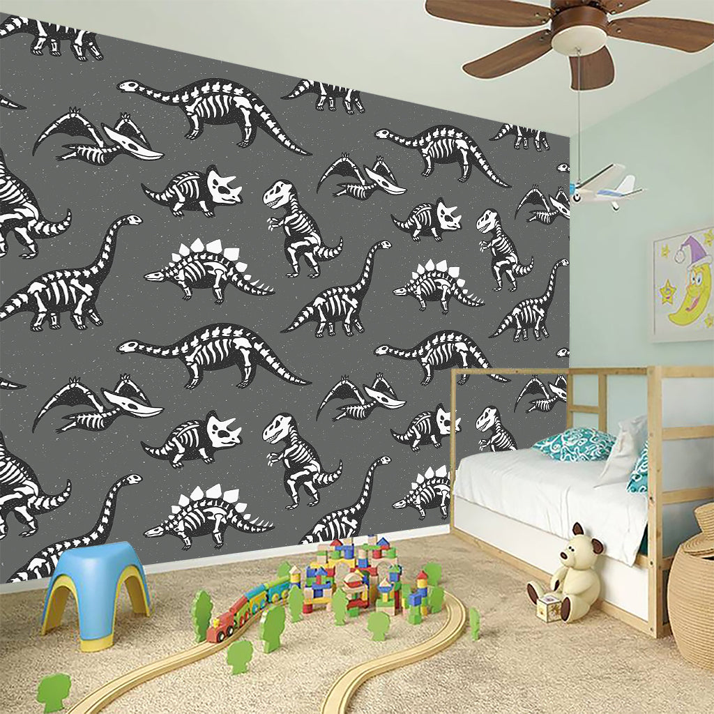 Dinosaur Fossil Pattern Print Wall Sticker