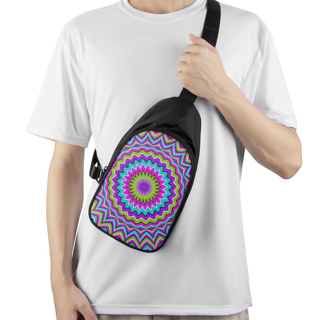 Dizzy Circle Moving Optical Illusion Chest Bag