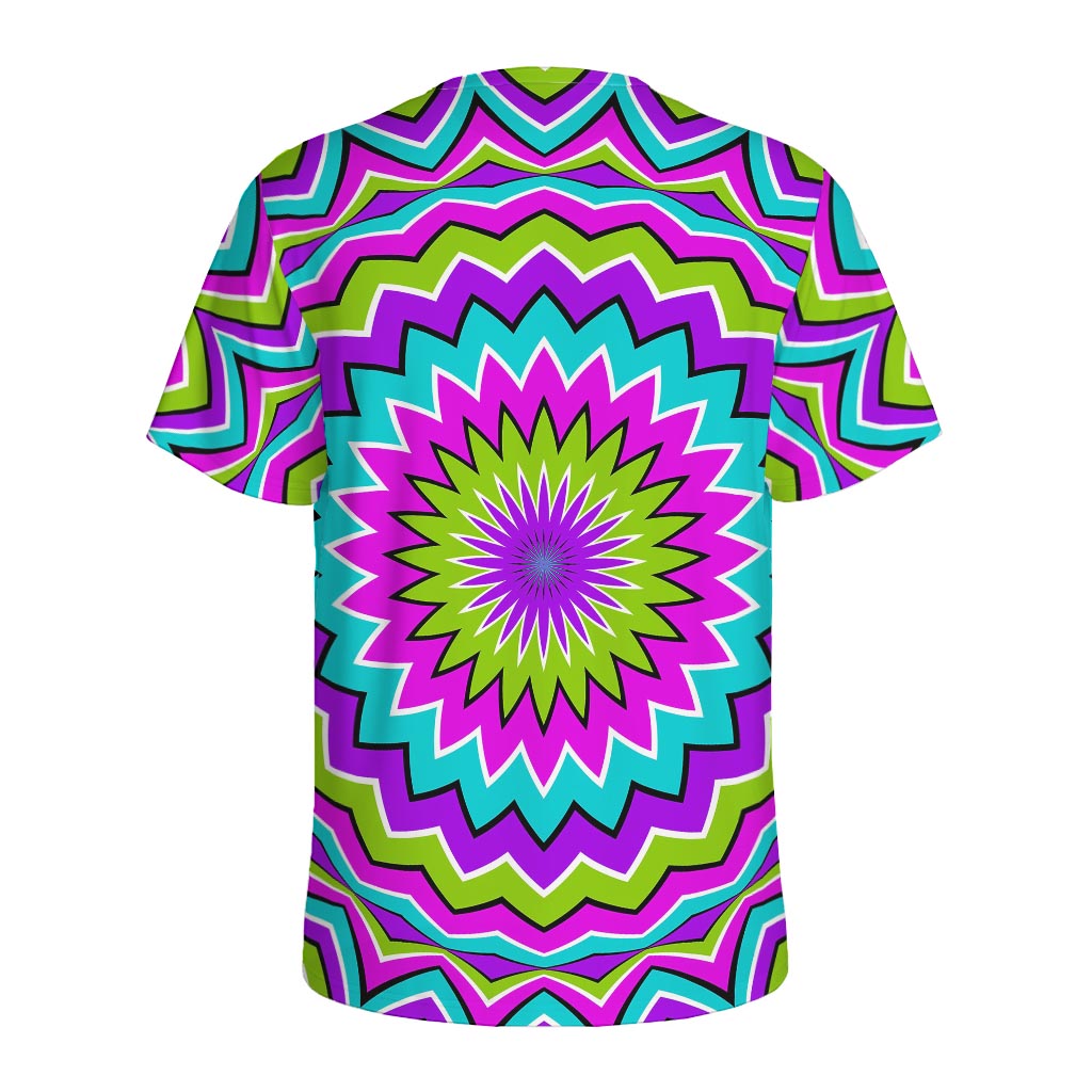 Dizzy Circle Moving Optical Illusion Men's Sports T-Shirt