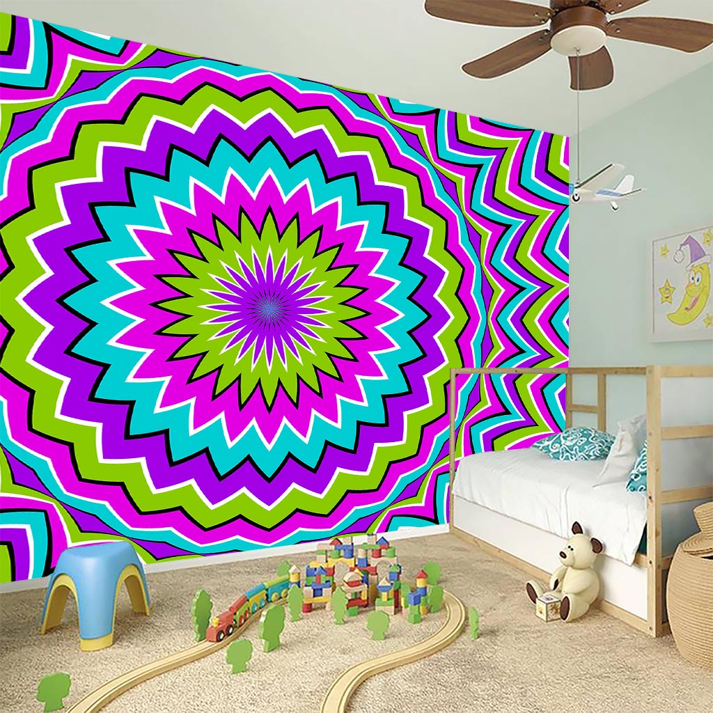 Dizzy Circle Moving Optical Illusion Wall Sticker