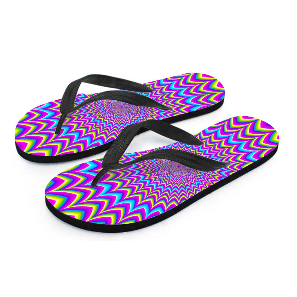 Dizzy Spiral Moving Optical Illusion Flip Flops