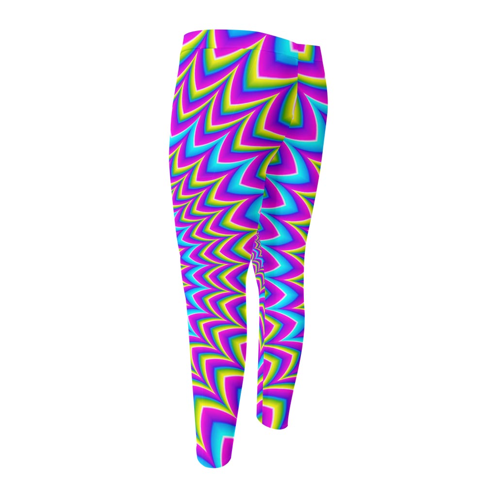 Dizzy Spiral Moving Optical Illusion Men's Compression Pants