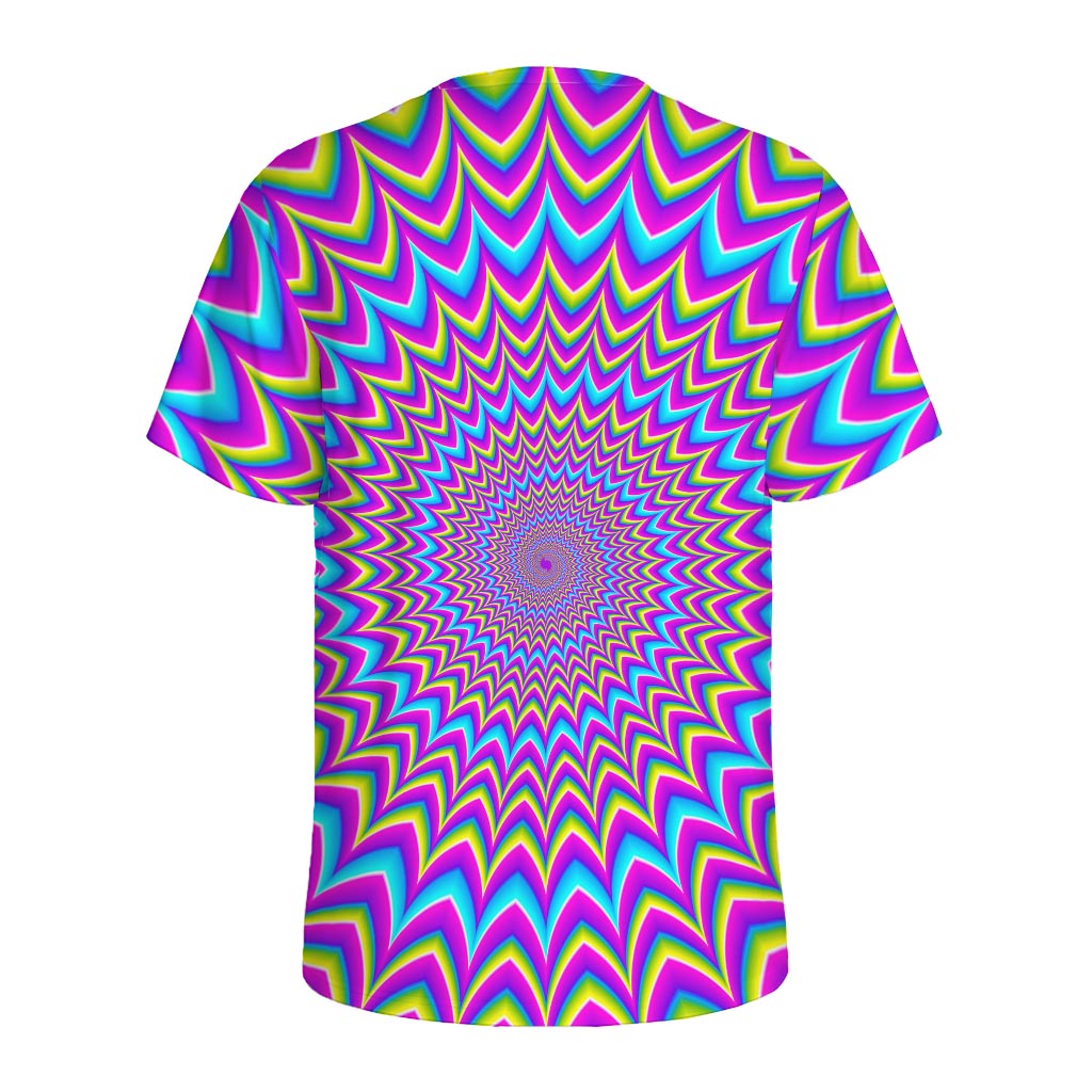 Dizzy Spiral Moving Optical Illusion Men's Sports T-Shirt