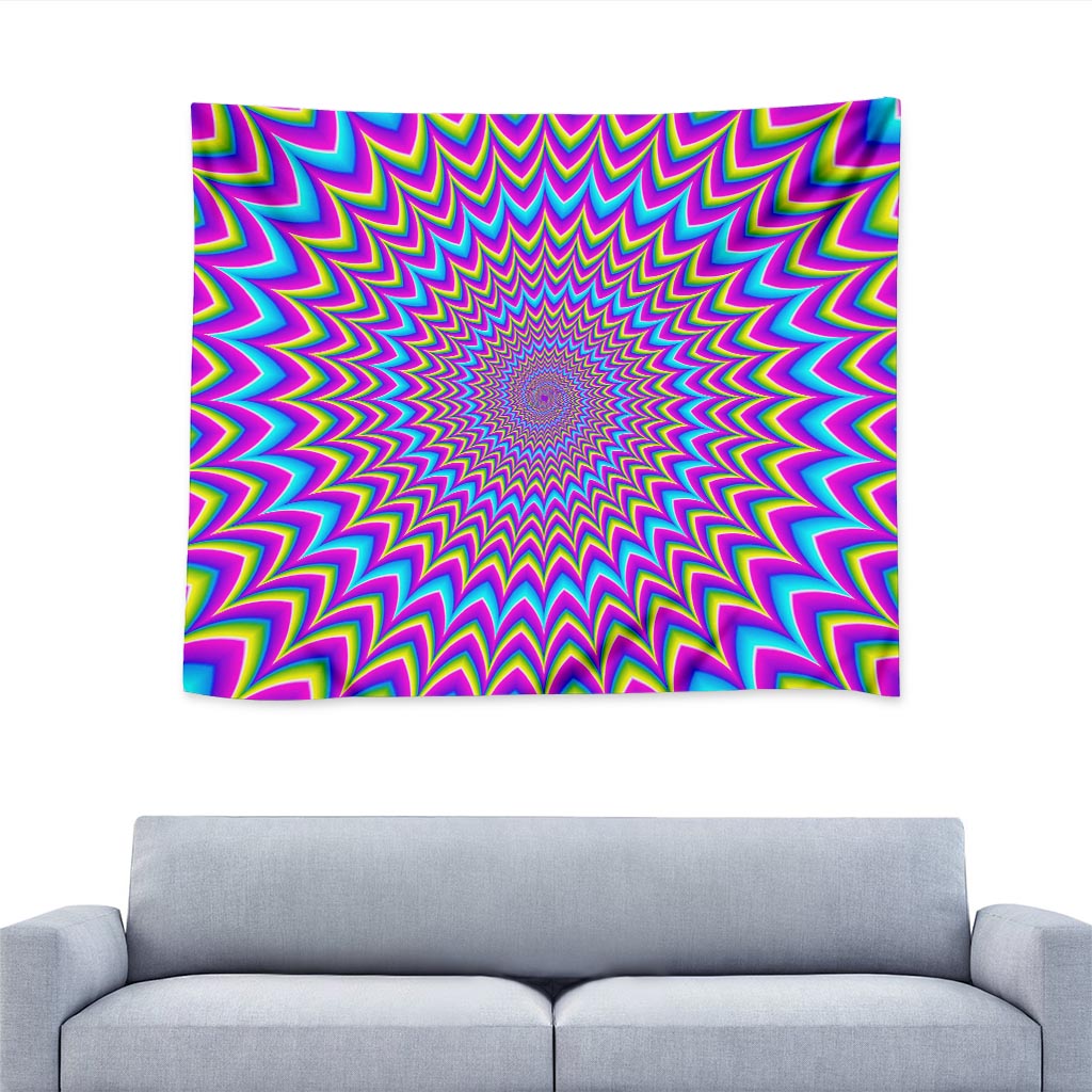 Dizzy Spiral Moving Optical Illusion Tapestry
