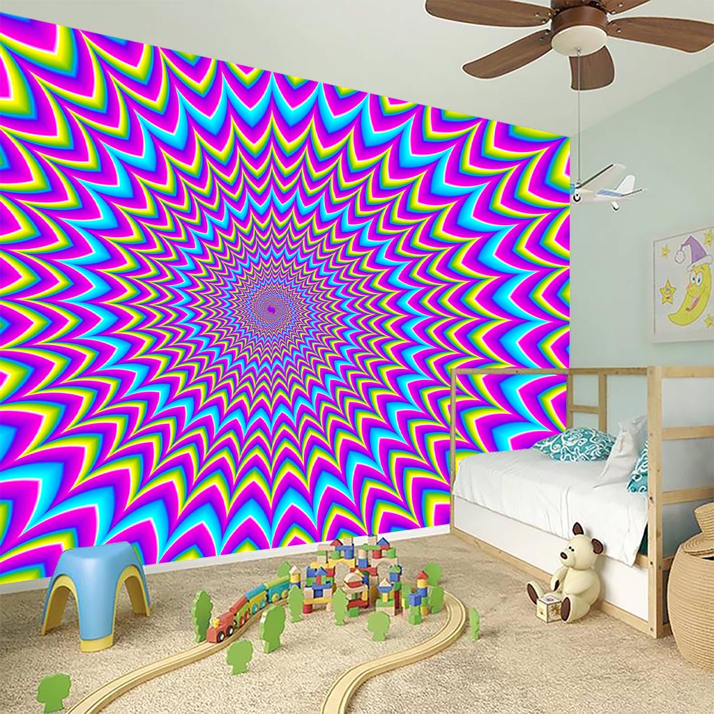 Dizzy Spiral Moving Optical Illusion Wall Sticker