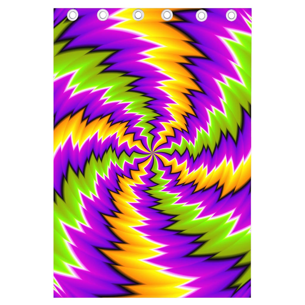 Dizzy Vortex Moving Optical Illusion Curtain