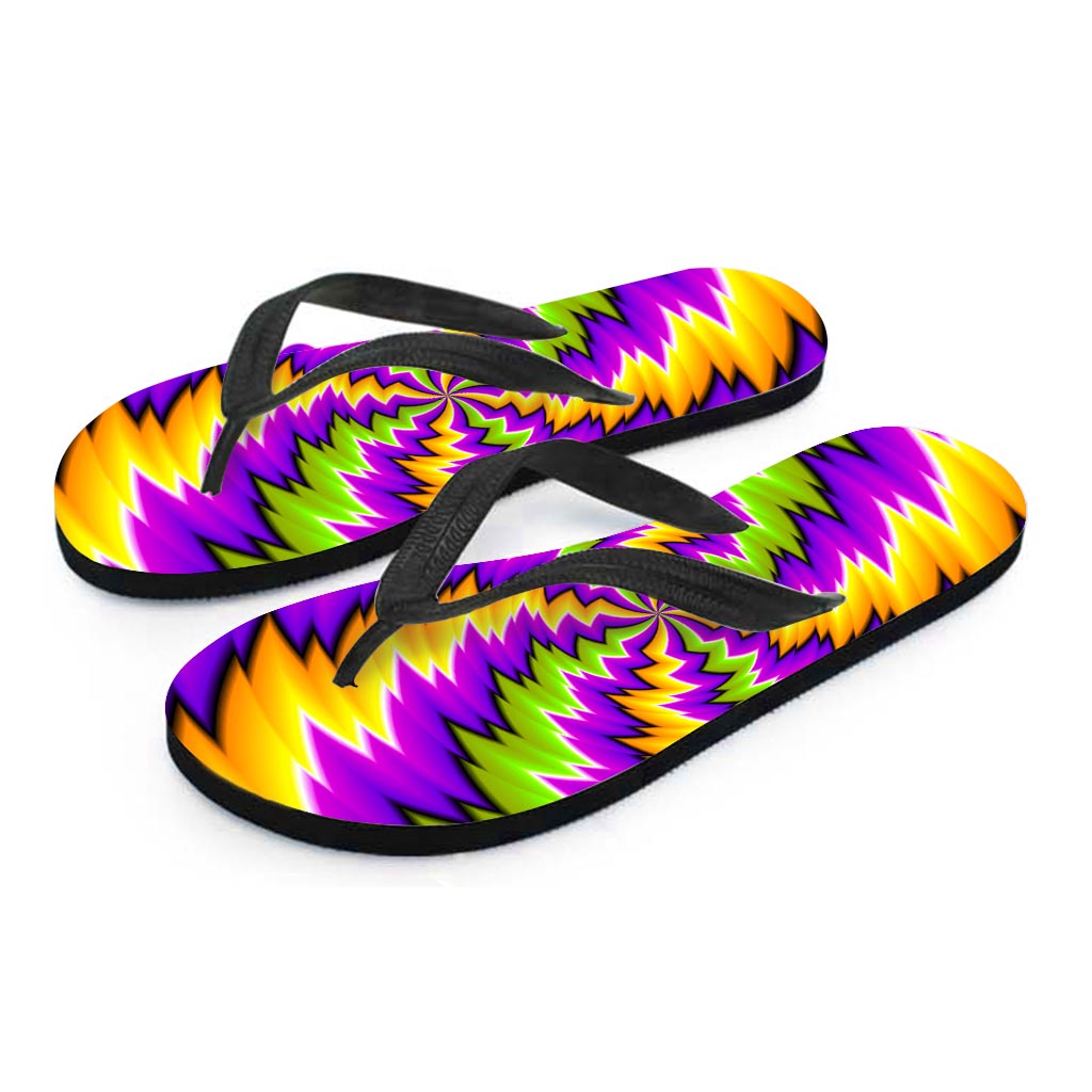 Dizzy Vortex Moving Optical Illusion Flip Flops