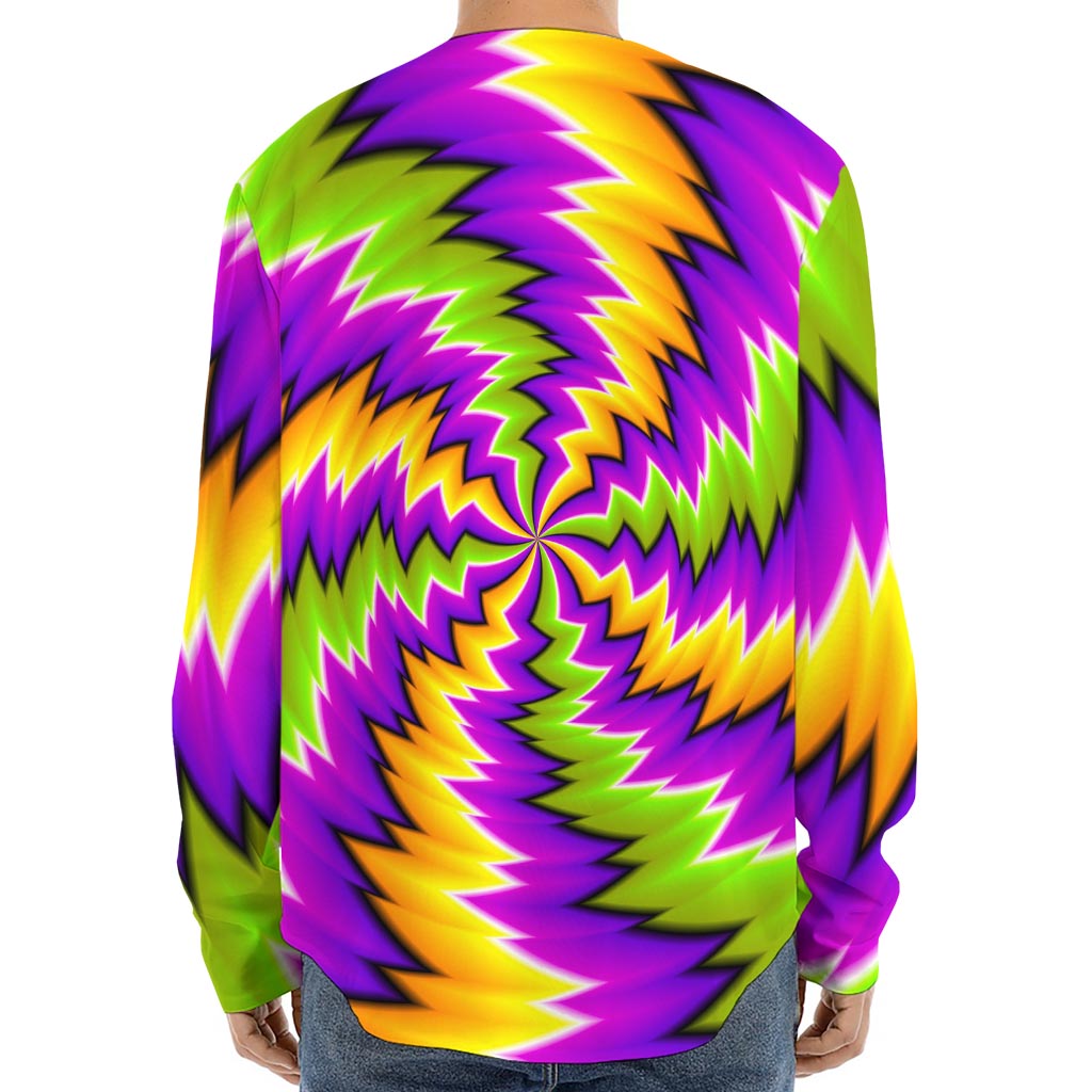 Dizzy Vortex Moving Optical Illusion Long Sleeve Baseball Jersey