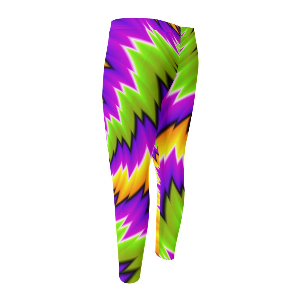 Dizzy Vortex Moving Optical Illusion Men's Compression Pants