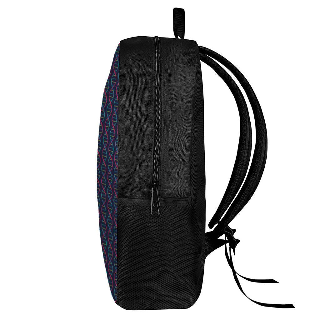 DNA Helix Pattern Print 17 Inch Backpack
