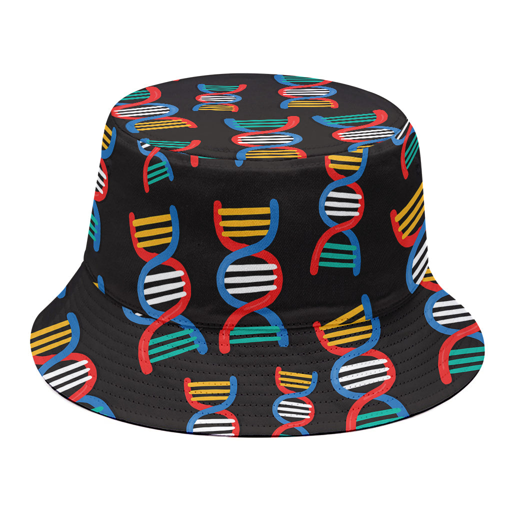DNA Strands Pattern Print Bucket Hat