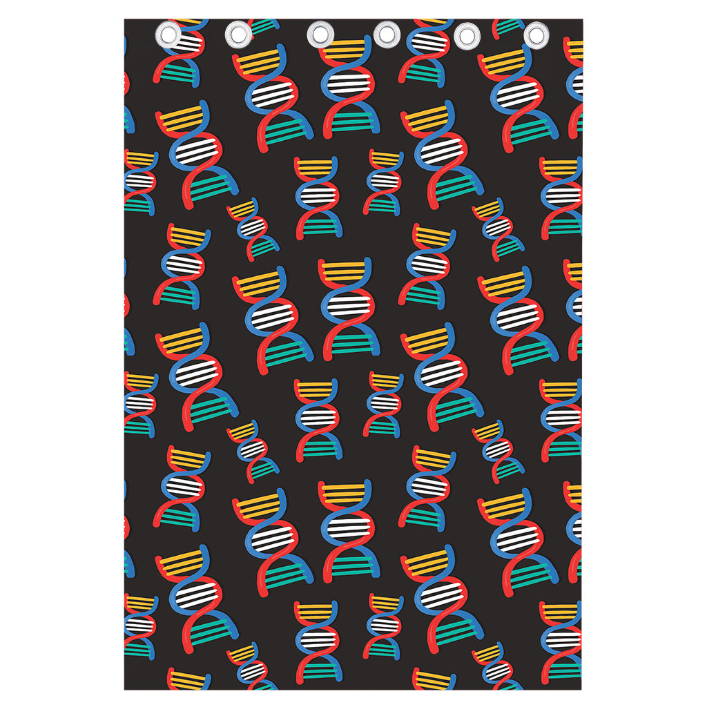 DNA Strands Pattern Print Curtain