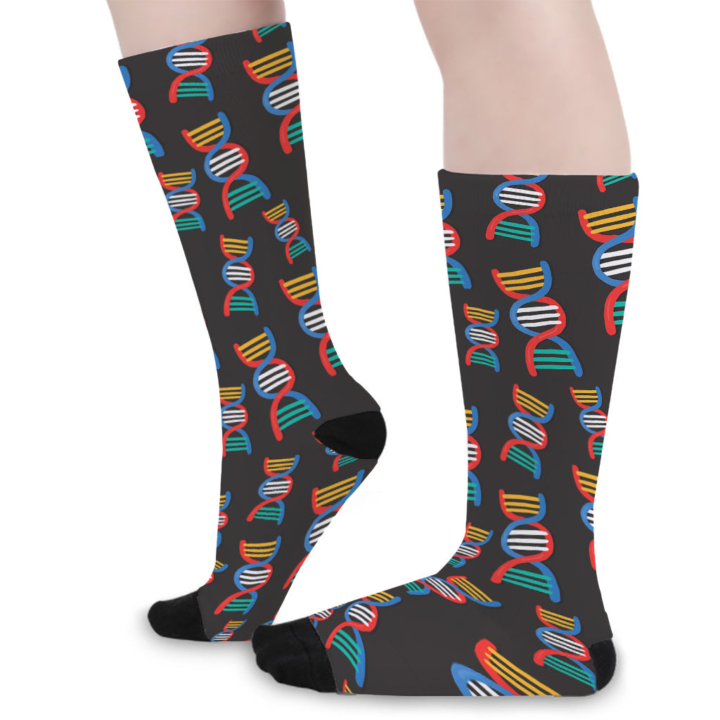 DNA Strands Pattern Print Long Socks