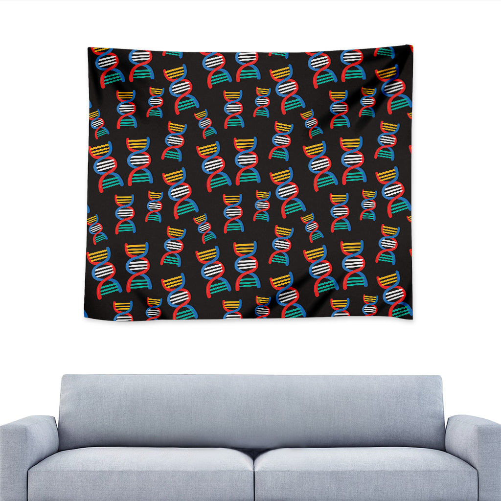 DNA Strands Pattern Print Tapestry