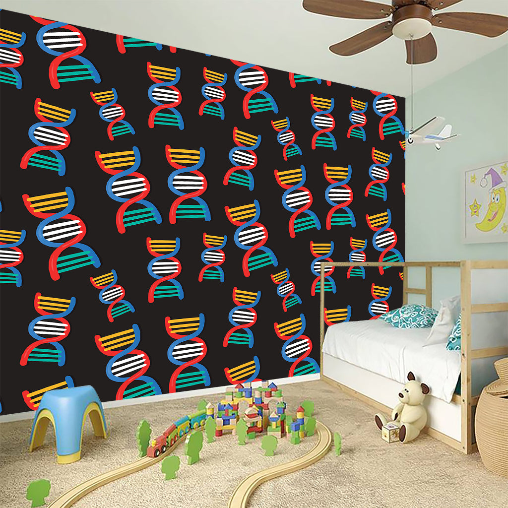 DNA Strands Pattern Print Wall Sticker