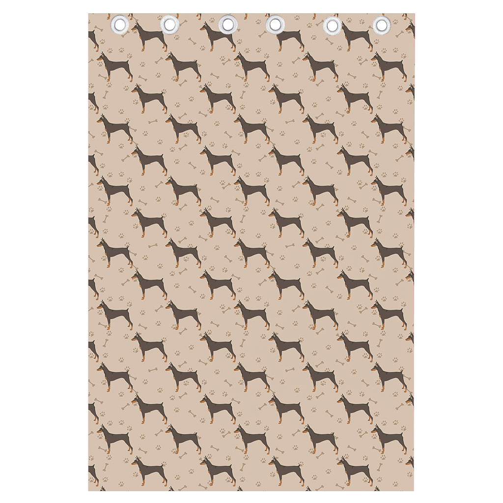 Doberman Pinscher Pattern Print Curtain