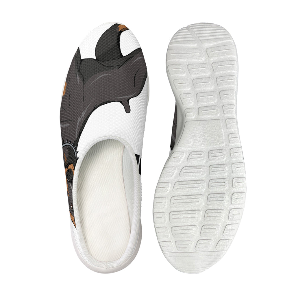 Doberman Pinscher Print Mesh Casual Shoes